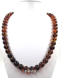 Amber Necklace round amber beads Genuine Amber necklace jewelry pressed