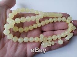Amber Rosary Baltic Prayer 33 Beads 100% Natural Islamic Tesbih 9mm 23.9 Gr RO50