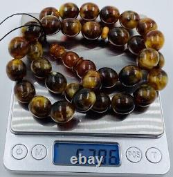 Amber Tasbeeh Natural BALTIC AMBER ROSARY Misbaha Tesbih 33 bead pressed