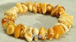Amber White Old Natural Baltic Bracelet 19 Grams Rare Collectible Amber Color