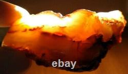 Amber Yellow White raw Baltic stones natural Pendant 66 g Royal Landscape Matt