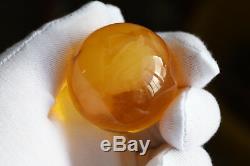 Amber bead 38.1g 40mm pendant no hole 100% natural Ball