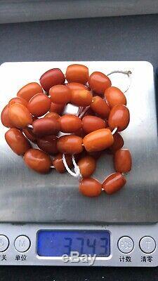Amber beads, Natural, butterscotch 37 Grams