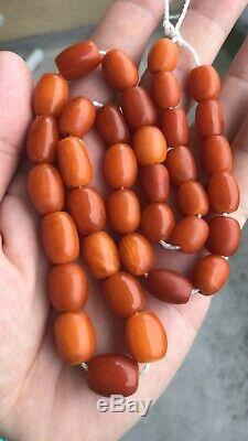 Amber beads, Natural, butterscotch 37 Grams