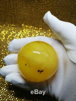 Amber big bead 91.52gr 54.1mm. 100% natural raw Baltic stone