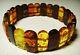 Amber bracelet Natural Amber bracelet colorful beads elastic 11.23gr