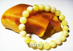 Amber bracelet Natural Baltic Amber Jewelry white amber round amber beads