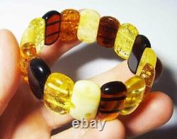 Amber bracelet Natural Baltic Amber beads elastic Bracelet A-751