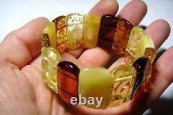 Amber bracelet Natural Baltic Amber beads gemstone amber bracelet 29.43gr. A86