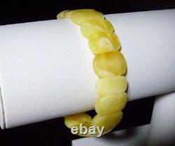 Amber bracelet Natural baltic Amber beads elastic unisex 11.95gr. A172