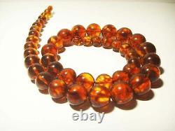 Amber necklace Genuine Baltic Amber cognac beads bracelet Amber jewelry pressed