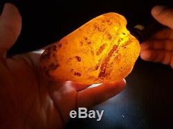 Amber raw stone 202g natural baltic rock j33