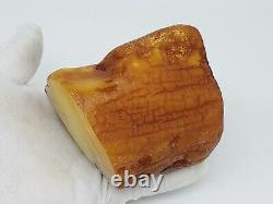 Amber raw stone 348g natural baltic rock e25