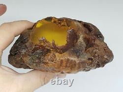 Amber raw stone 552g natural baltic rock l24