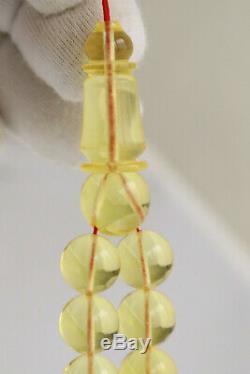 Amber rosary 46.4g 9.5mm natural Baltic misbah tesbih 75 beads kahrab Polandi