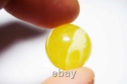 Amber stone Natural baltic Amber stone round collectors Genuine amber 3.07gr