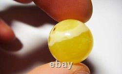 Amber stone Natural baltic Amber stone round collectors Genuine amber 3.07gr