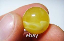 Amber stone Natural baltic Amber stone round collectors gemstone amber 3.07gr