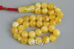 Amber tesbih 188. G 20.0mm 35 beads rosary 100% natural Baltic kahrman misbah