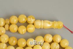 Amber tesbih 99.5g 15.0mm 45 beads rosary 100% natural Baltic kahrman misbah