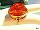 Antique 14k Y Gold Ring With Natural Baltic Amber, Size 6