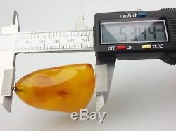 Antique 18.72 gr. Natural Butterscotch Egg Yolk Baltic Amber Pendant