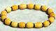 Antique Amber Natural Bracelet From Baltic White Yellow Color Rare Beads