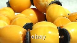 Antique Amber Natural Bracelet From Baltic White Yellow Color Rare Beads