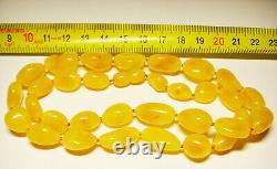 Antique Amber Necklace Natural Baltic Amber Jewelry amber stones 22.55gr. A99
