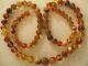 Antique Authentic 45 Million Yrs Old Baltic Amber Round Bead Necklace 22.4 Gr