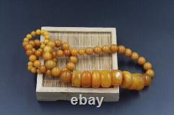 Antique Baltic Amber Necklace European Royal Amber Yellow Necklace Natural Amber