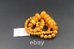 Antique Baltic Amber Necklace European Royal Amber Yellow Necklace Natural Amber