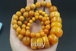 Antique Baltic Amber Necklace European Royal Amber Yellow Necklace Natural Amber