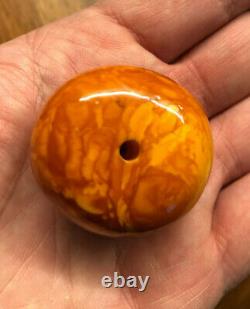 Antique Baltic Amber Tibetan DONUT butterscotch Exclusive 100% Natural 23,21g