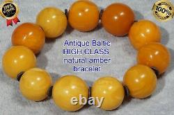 Antique Baltic High Class Natural Amber Bracelet 42 G. Fedex Shipping Worldwide