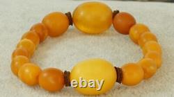 Antique Baltic Natural Amber Bracelet 13 G Honey White Colour From Europe