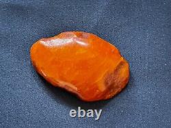 Antique Baltic Natural Amber Oval Round Form Stone 18.9g