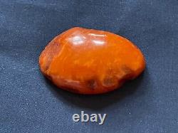 Antique Baltic Natural Amber Oval Round Form Stone 18.9g