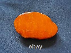 Antique Baltic Natural Amber Oval Round Form Stone 18.9g