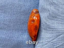 Antique Baltic Natural Amber Oval Round Form Stone 18.9g