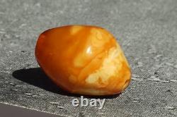 Antique Baltic Natural Amber Single Bead Necklace