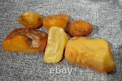 Antique Baltic Natural Amber Stones 106 G High Color Class Authentic Stones