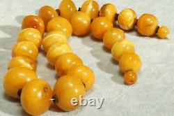 Antique Baltic Natural Yellow Amber Necklace 106 G Last Century Amber Necklace