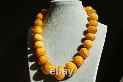 Antique Baltic Natural Yellow Amber Necklace 106 G Last Century Amber Necklace