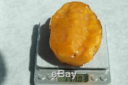 Antique Baltic amber natural stone 171 grams. High class, strong color