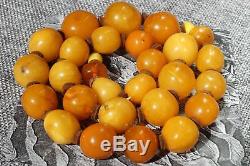 Antique Baltic natural amber necklace 53 grams