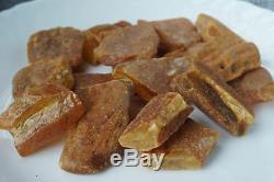 Antique Baltic natural amber raw stones 220 grams, color from 9-14 grams