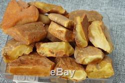 Antique Baltic natural amber raw stones 300 g. NO IMPORT CUSTOMS TAX WORLDWIDE