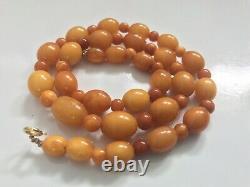 Antique Baltic yellow butterscotch Amber bead necklaces 22 grams
