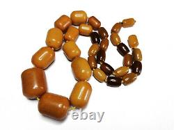 Antique Egg Yolk Butterscotch Natural Baltic Amber Necklace beads